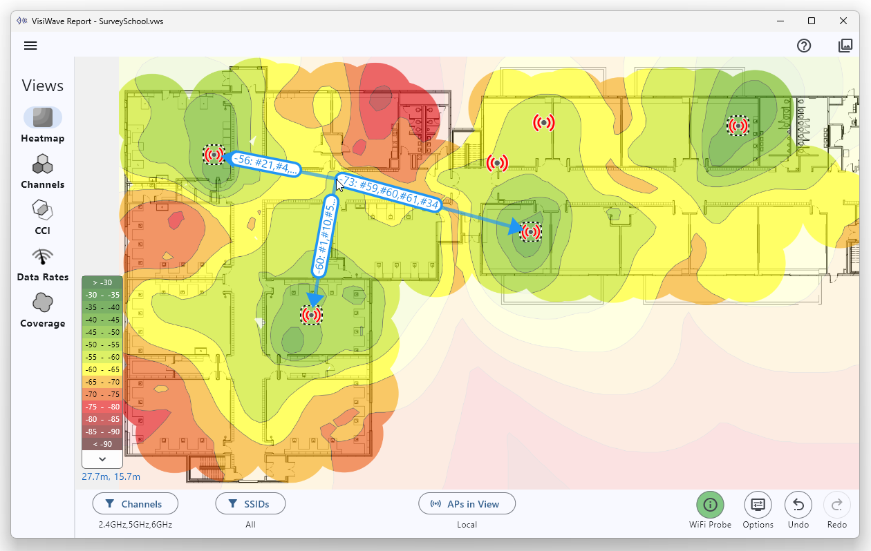 VisiWave Site Survey screenshot